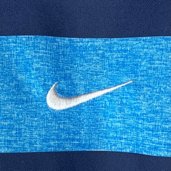 Nike Golf DRI-FIT XL Standard Fit Blue Striped short Sleeve Shirt Blue - Picture 5 of 12